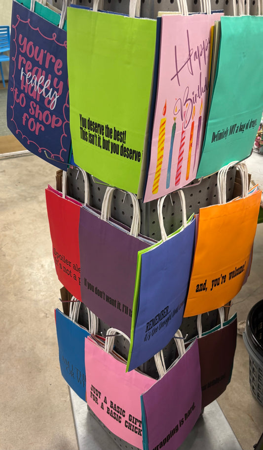 Assorted gift bags