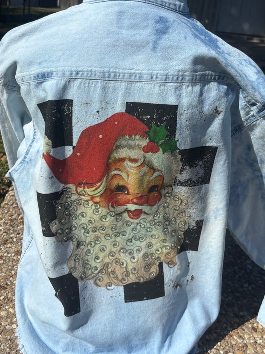 Checkered Santa Denim