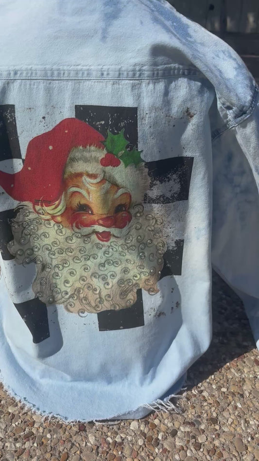 Checkered Santa Denim