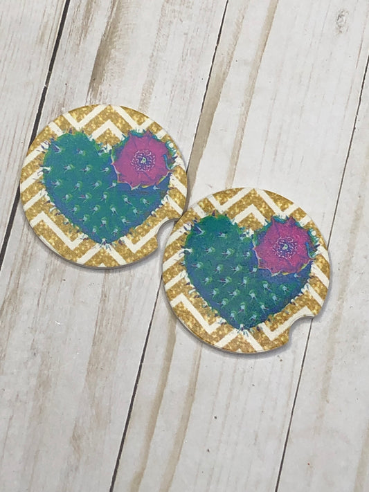 Cactus Heart Coasters