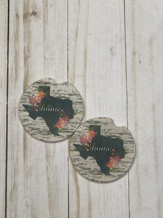 Black Texas home Coasters