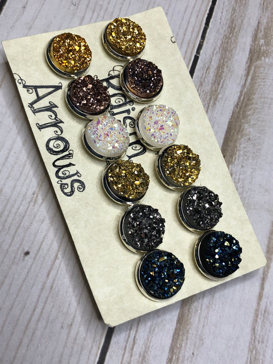 WS Druzy Studs EM1