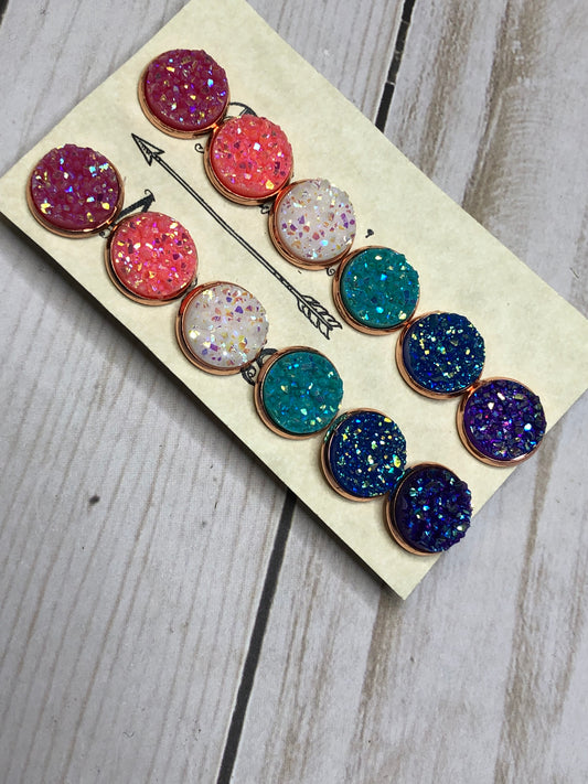 WS Druzy Studs EB1