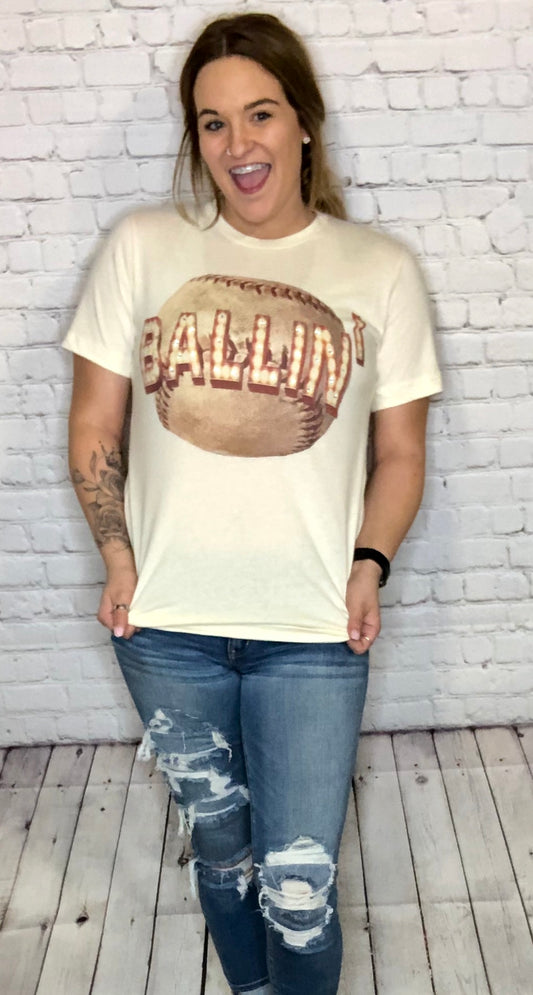 Ballin'-baseball, softball, football, basketball, volleyball